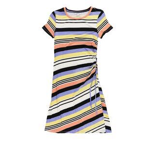 bar III Womens Striped Drawstring Side A-line Dress, topsonstripe, XS
